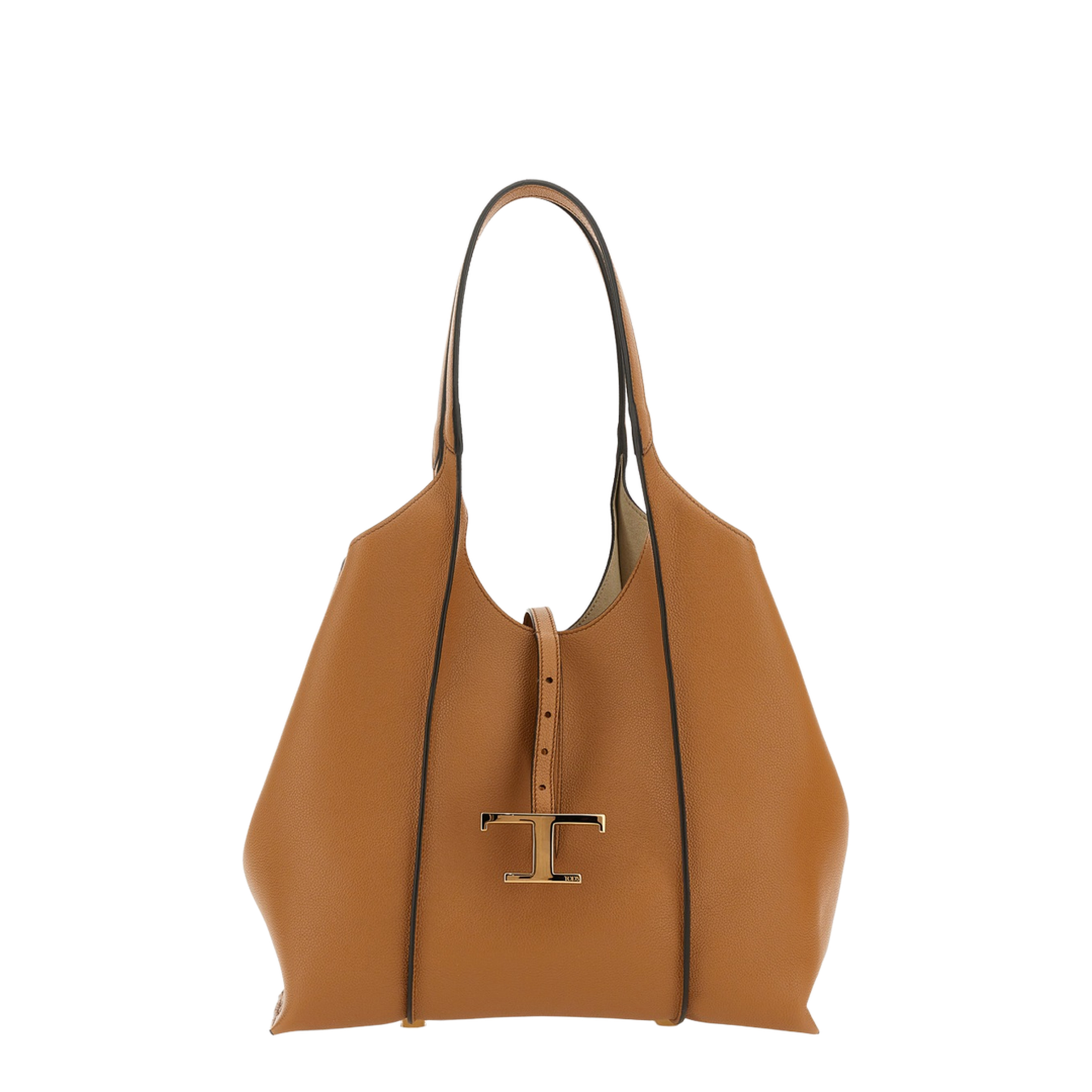T Timeless Small Hammered Leather Tote Bag - Kenia - Image 1
