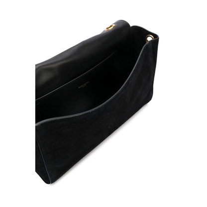 Kate Medium Suede Shoulder Bags - Black - Image 2