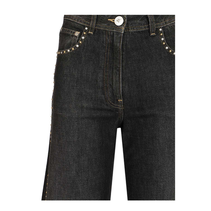 Denim Pants With Studs - Black - Image 4
