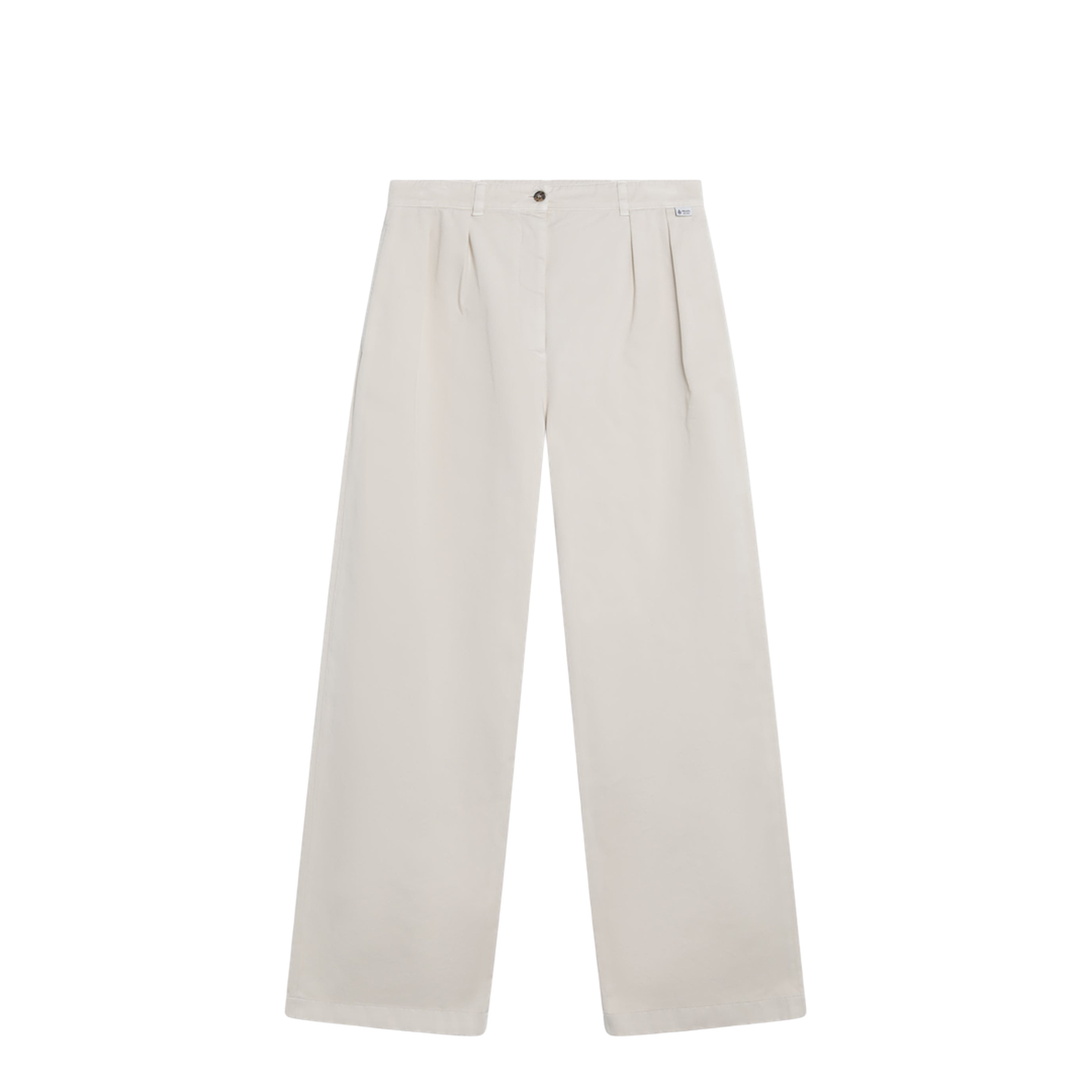 Sand-Colored Trousers In Gabardine - Image 1