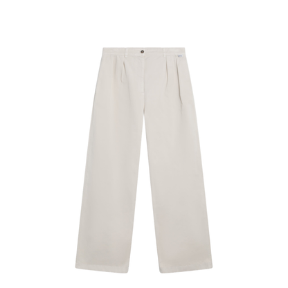 Sand-Colored Trousers In Gabardine - Image 1
