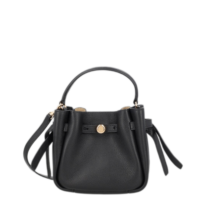Romy Mini Calfskin Bucket Bag - Black - Image 1