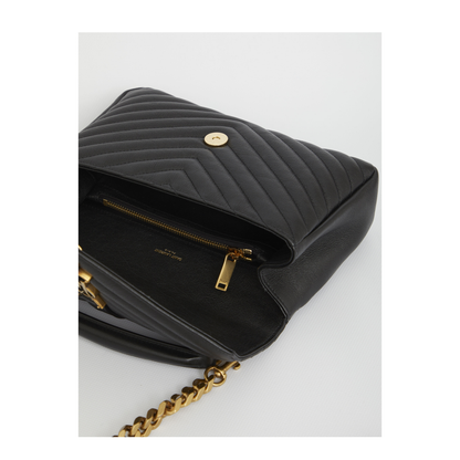 College Medium Quilted Leather Shoulder Bag - Nero - Image 4