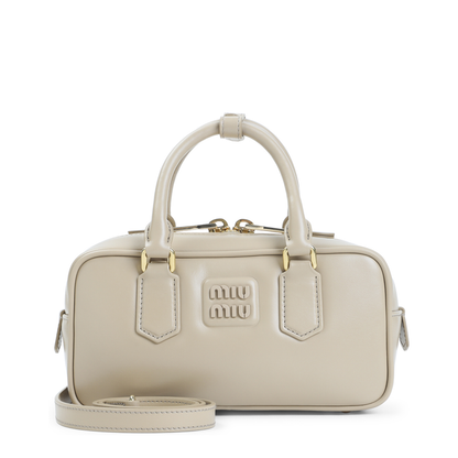 Arcadie Leather Top-Handle Bag - Sand Beige - Image 2