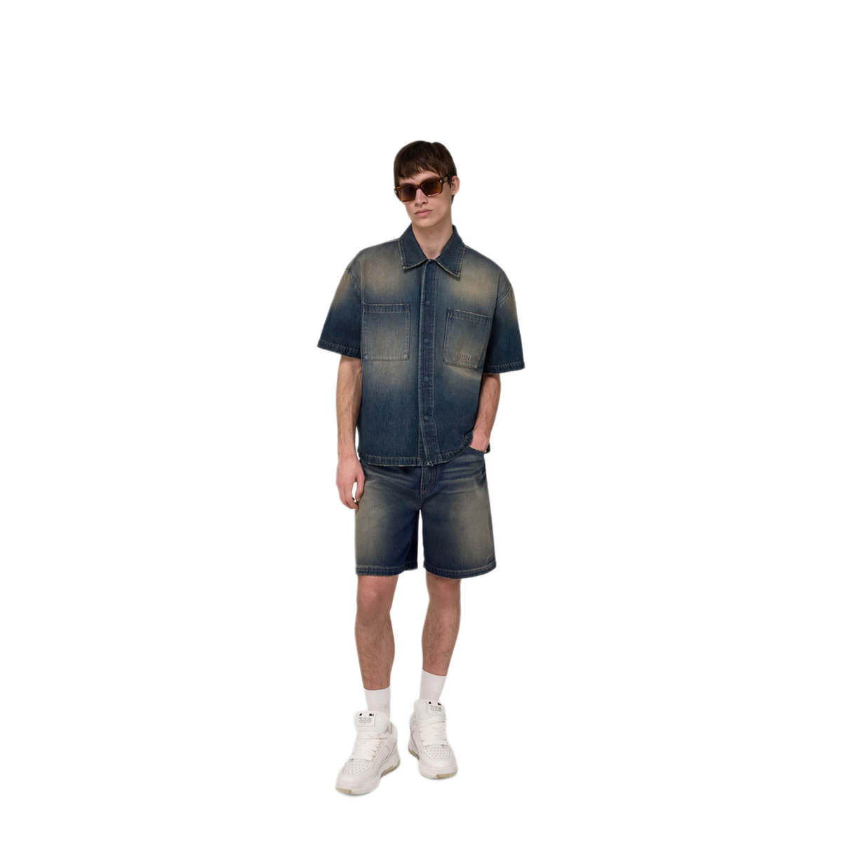Drawstring Denim Shorts - Image 2