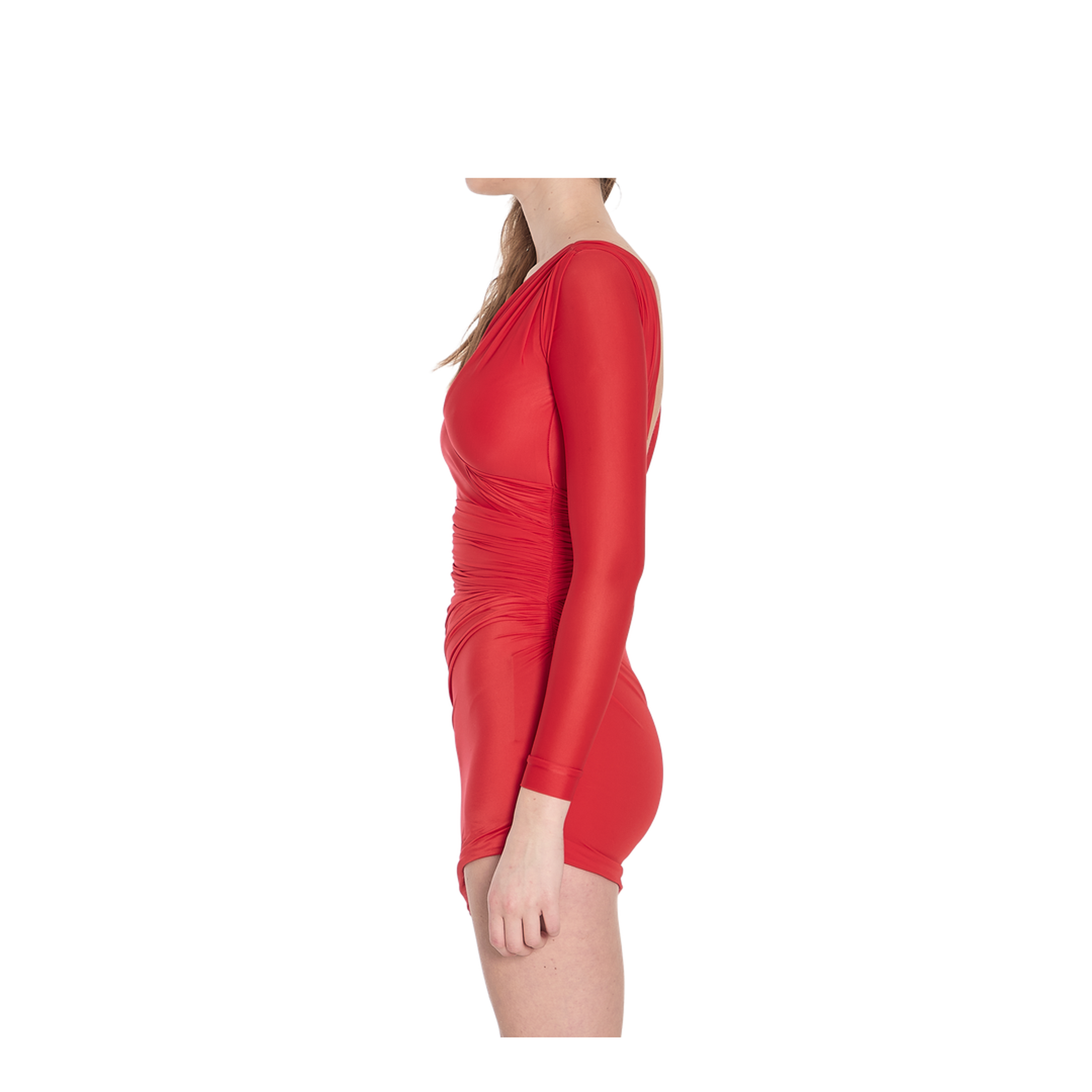 Red Stretch Jersey Mini Dress - Image 3
