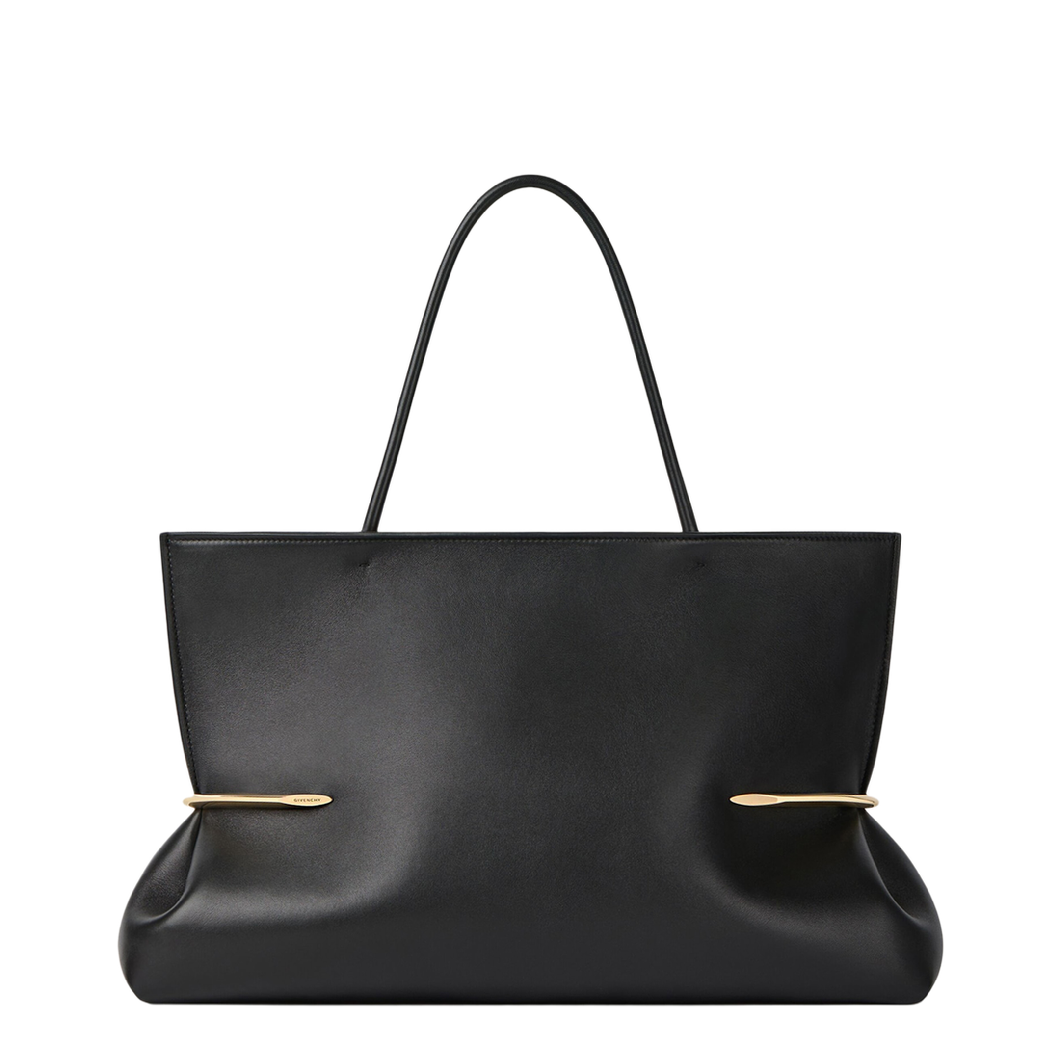 East West Leather Tote Bag - Black - Image 4