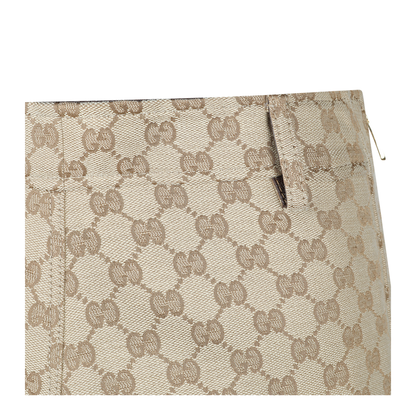 Cotton Canvas Fabric Skirt in Sand - Image 5