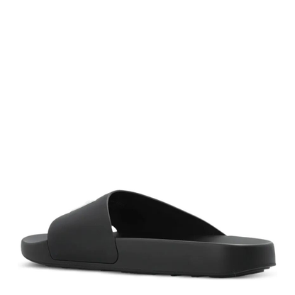 Label Flat Mules in Black Rubber - Image 3