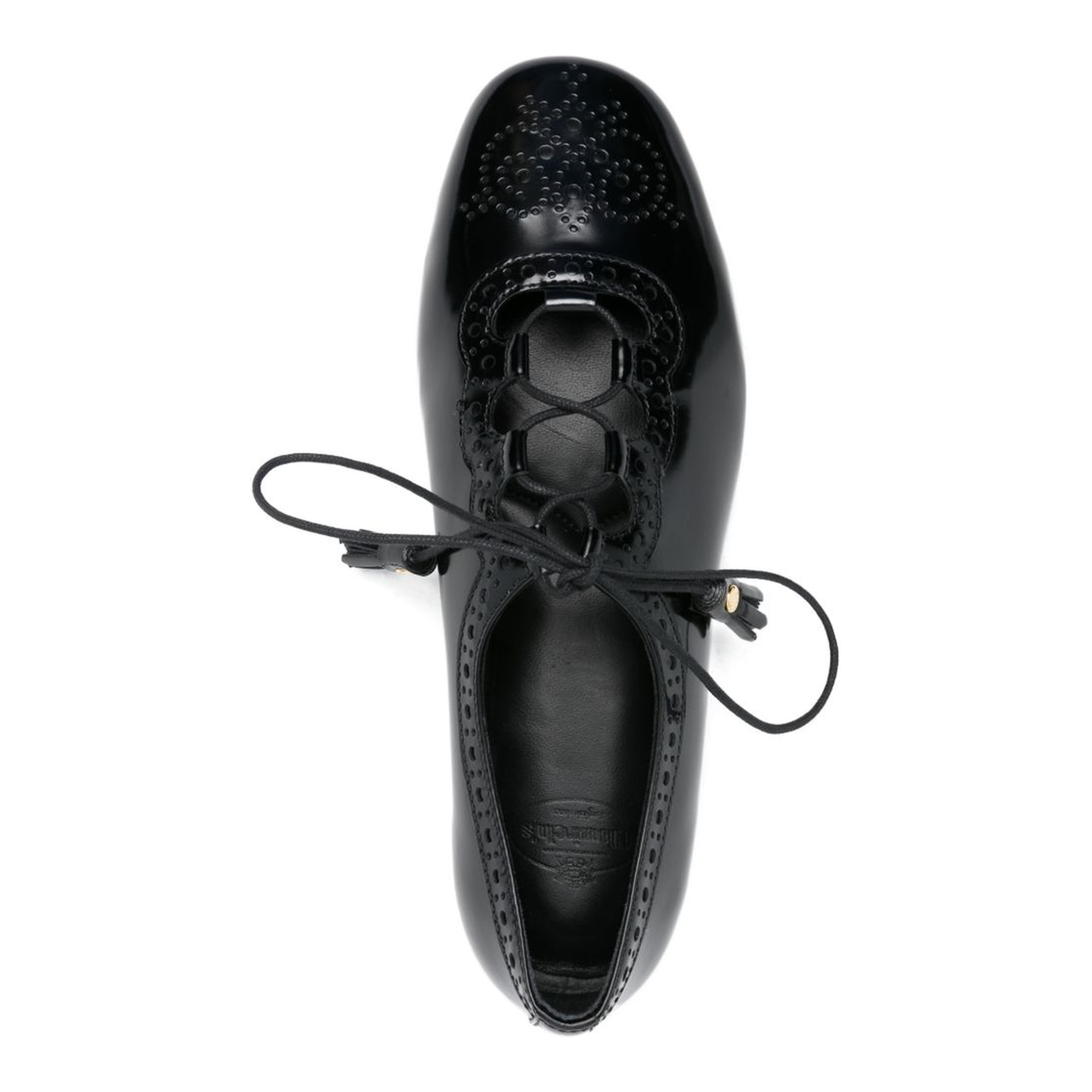 Black Leather Ballet Flats - Image 2