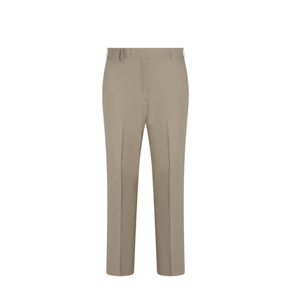 Relaxed Classic Beltloop Trouser with GG Tape Details in Wrinkle Free Cotton Suiting - Image 1