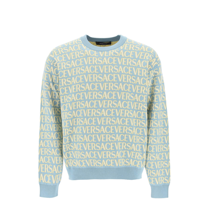 Cotton Crew Neck Sweater Blue - Image 2