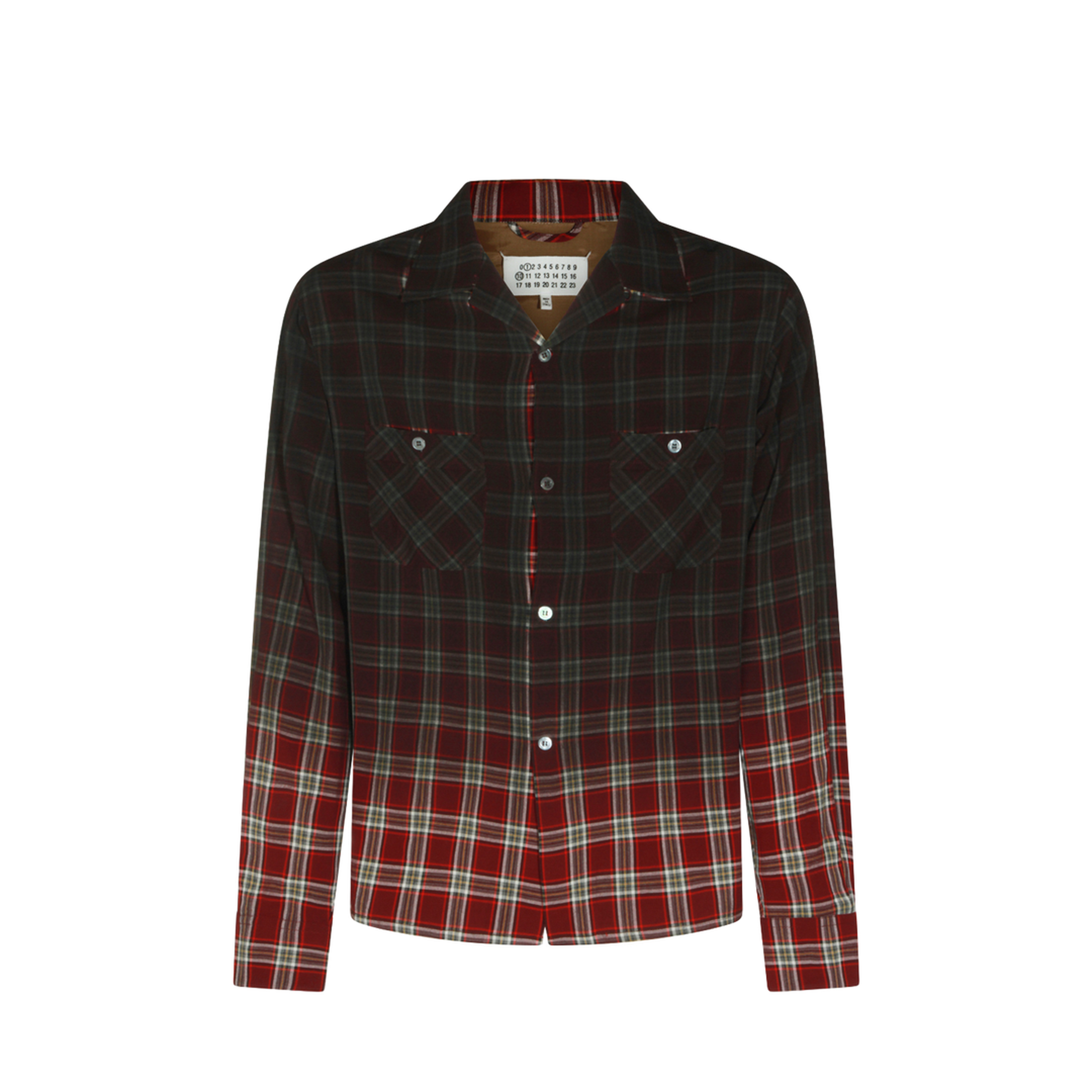 Red Gradient Check Shirt - Image 1