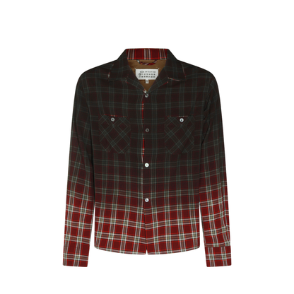 Red Gradient Check Shirt - Image 1