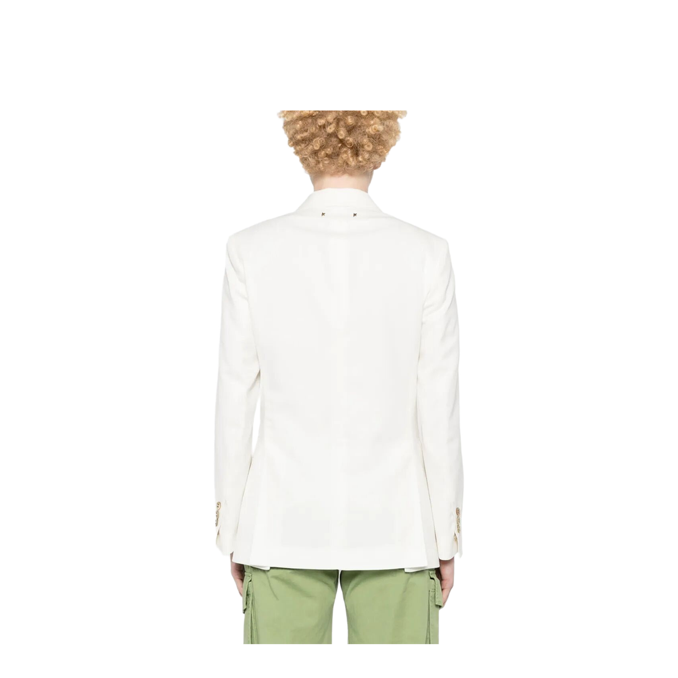 Double-Breasted Wool Blend Blazer - Image 4