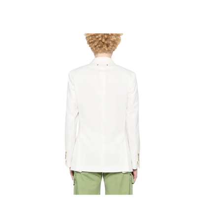 Double-Breasted Wool Blend Blazer - Image 4