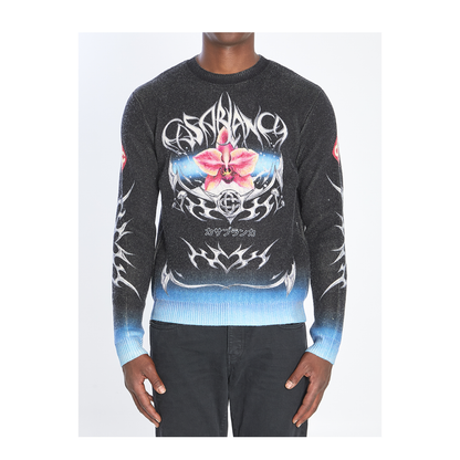 Sweater with Blades Print - Image 1