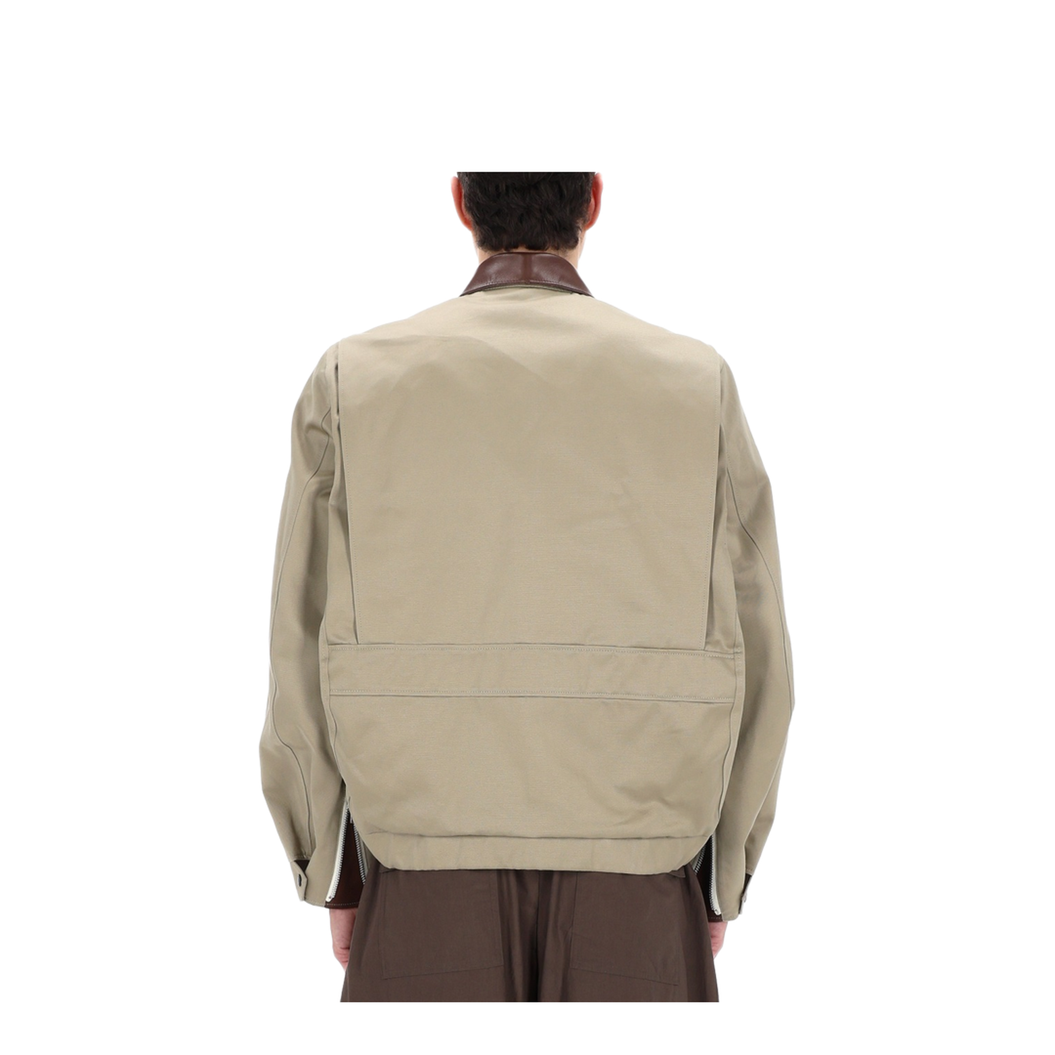 Jacket with Leather Collar - Image 4