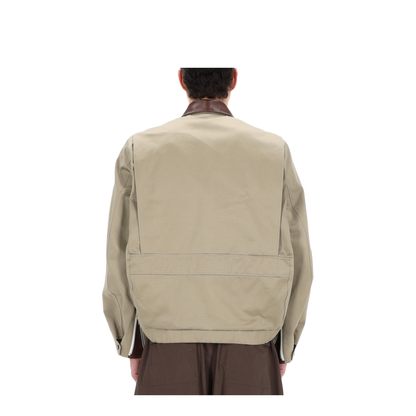 Jacket with Leather Collar - Image 4