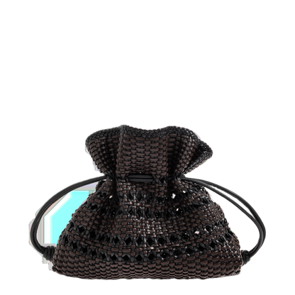 Flamenco Medium Calfskin Clutch - Black/Brown - Image 3