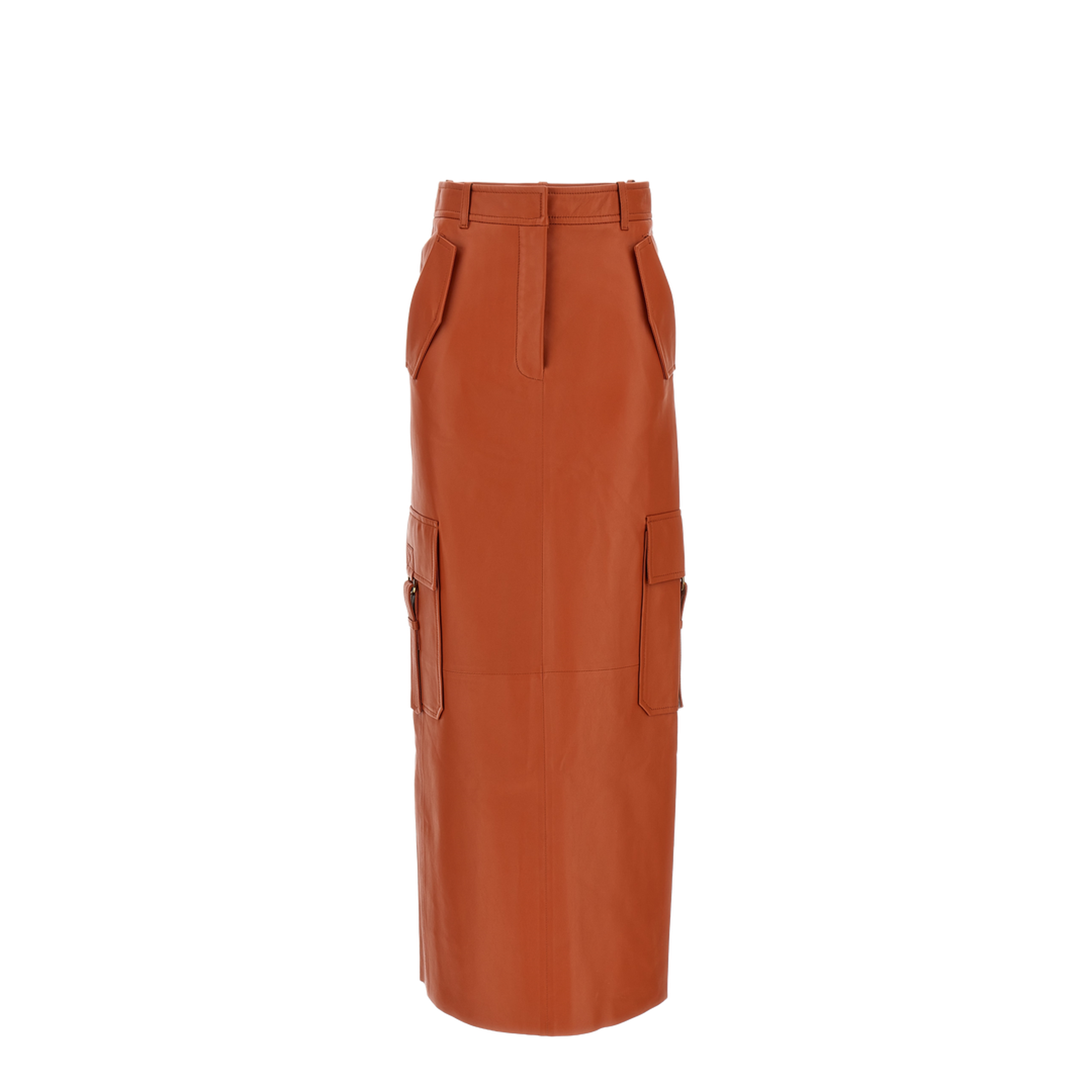 Illustration Midi Skirt Orange - Image 1