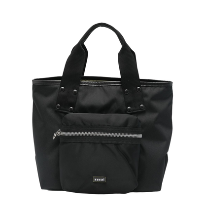 Pocket Tote Medium Polyester Tote - Black - Image 1