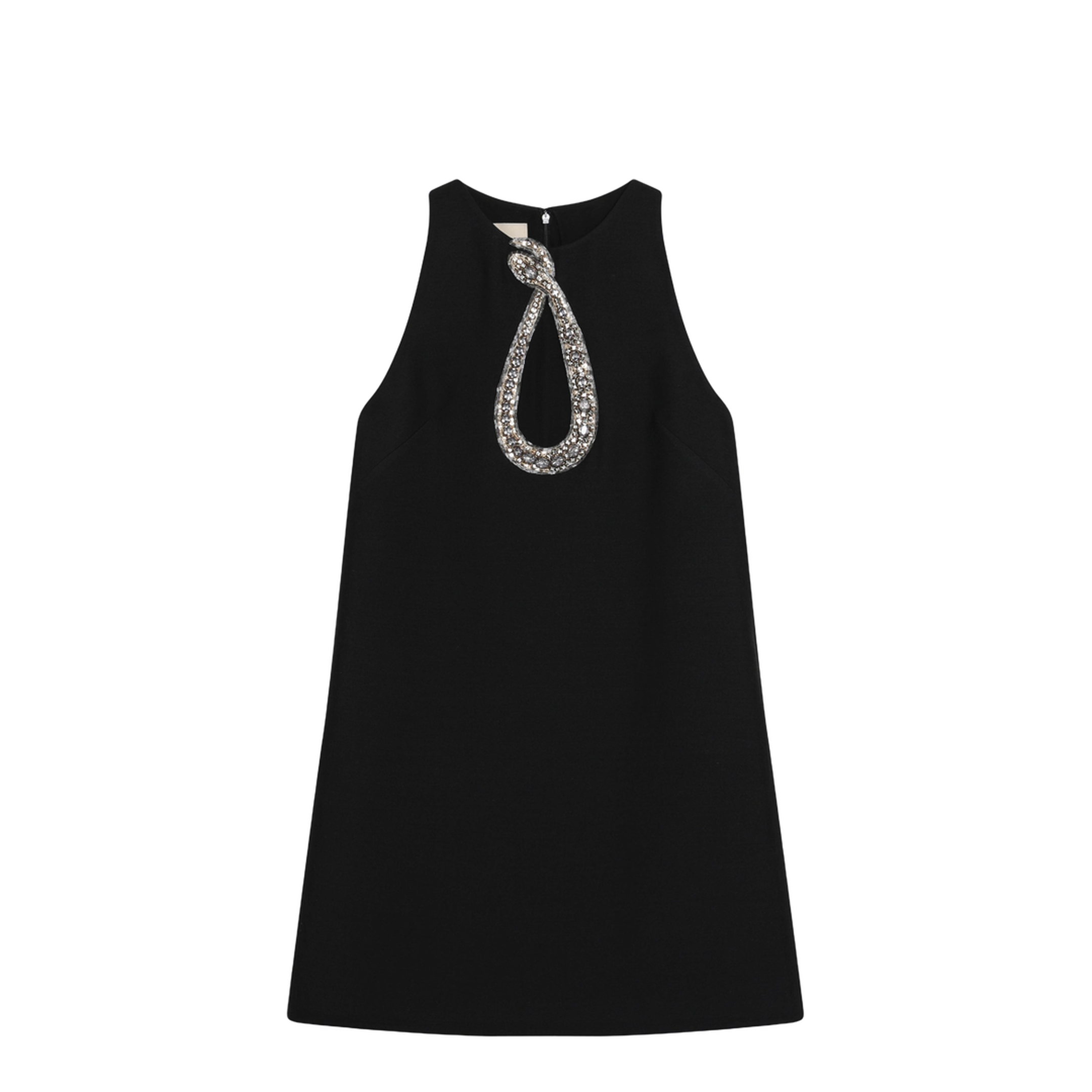 Black Wool Blend Dress - Image 1