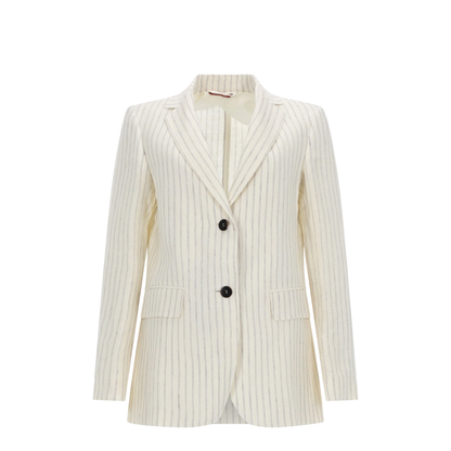 Linen Pinstripe Blazer - Image 1
