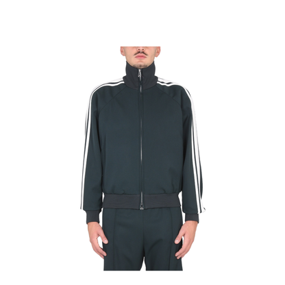 Gray Leather Denim Jacket - Image 1