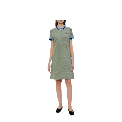 Polo-Collar Check Mini Dress - Image 2