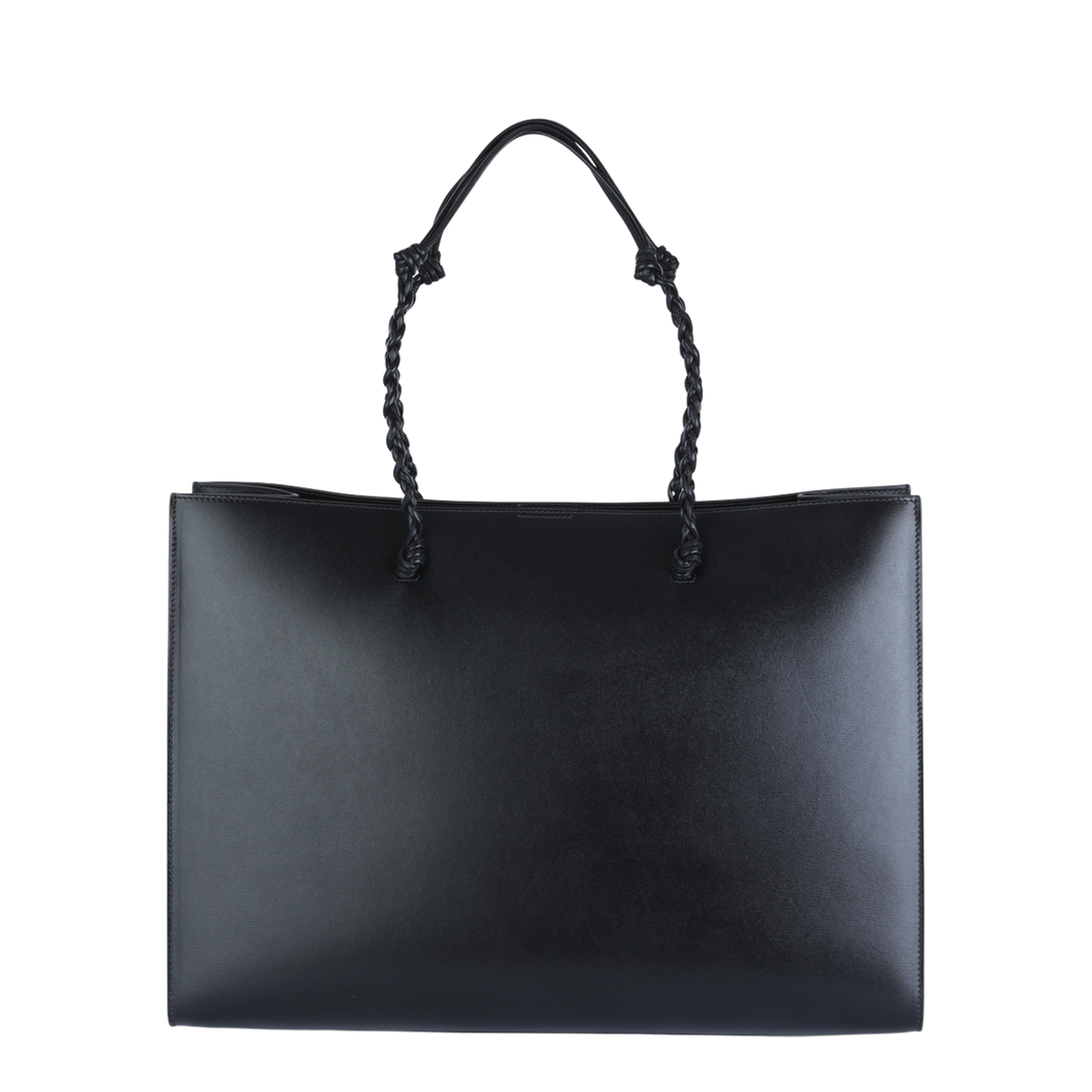 Tangle Tote Bag in Calf Leather - Black - Image 3