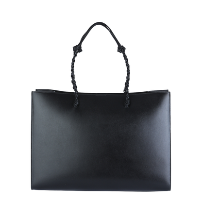 Tangle Tote Bag in Calf Leather - Black - Image 3