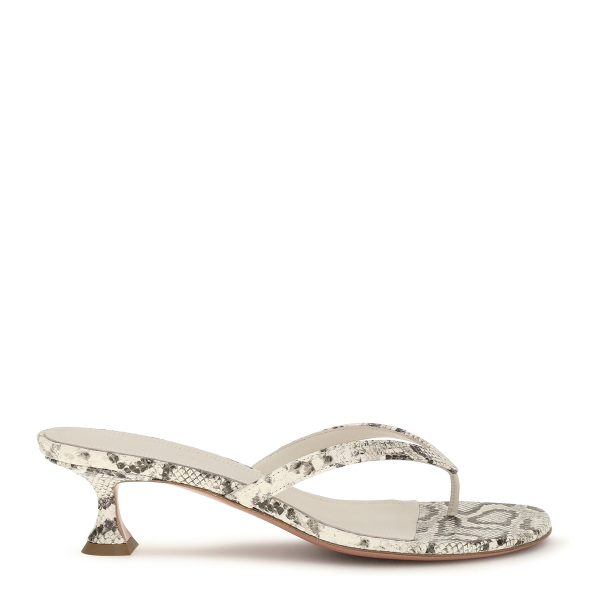 Snake-Print Juliette Thong Sandals - Image 1