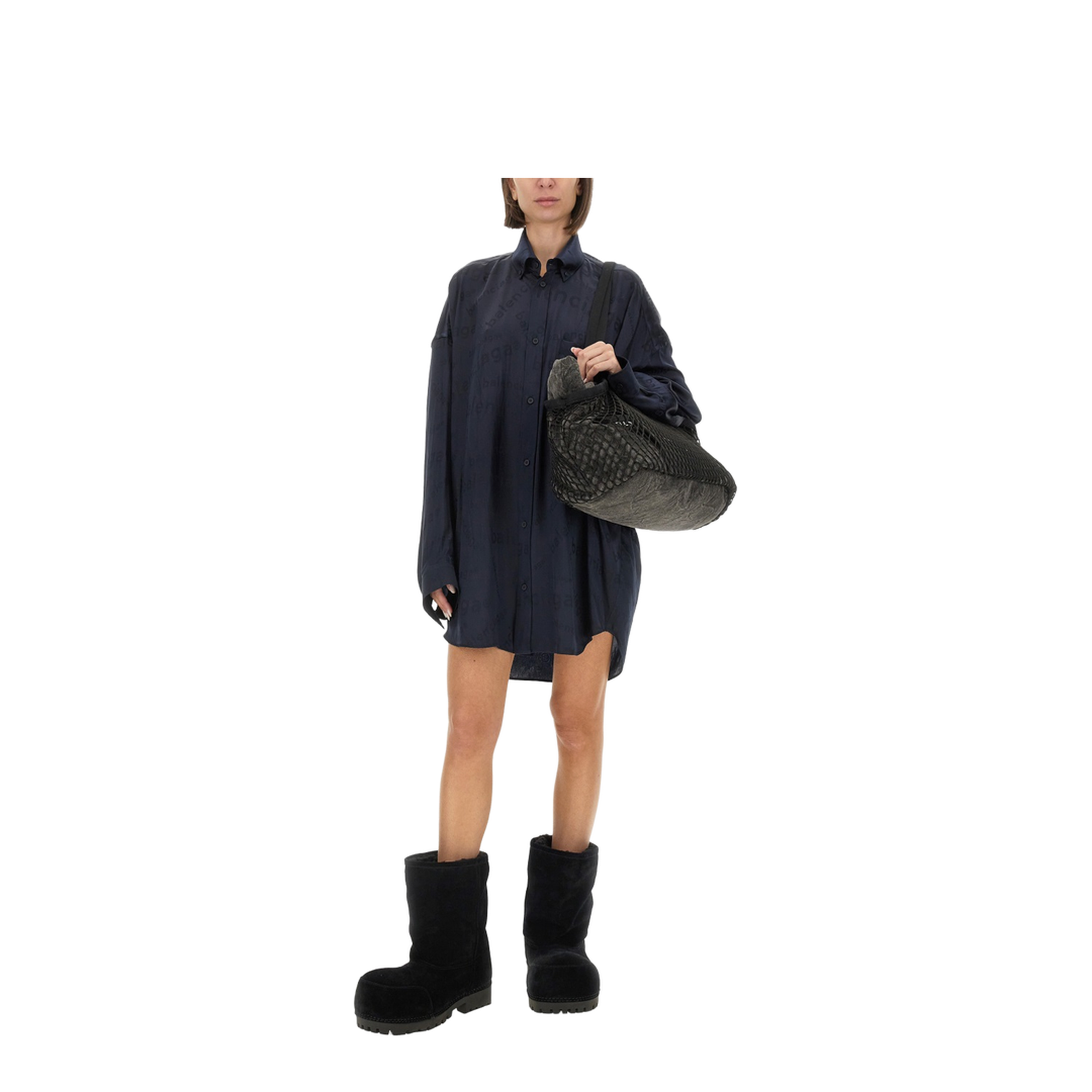 Silk Shirt with Logo Print - Image 2