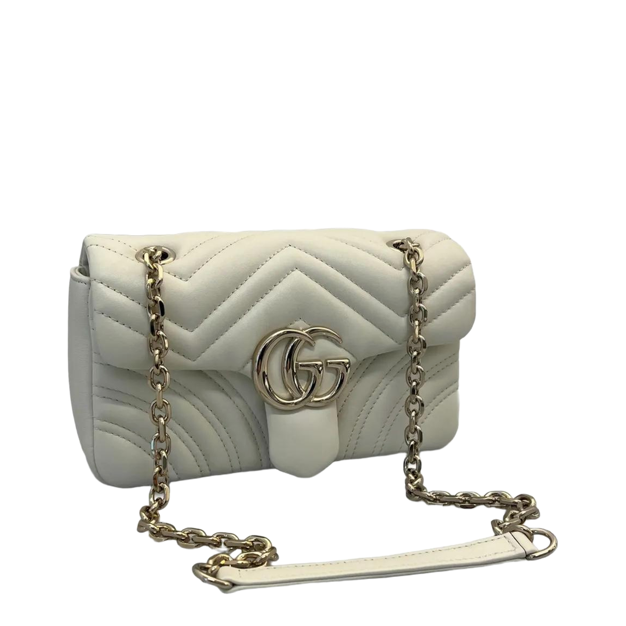 Messenger Bag Leather White - Image 1