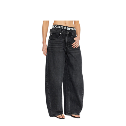 Blow-Up Jeans with Logo Bike Short Waistband - Image 3