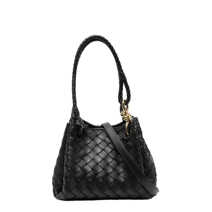 Parachute Small Leather Shoulder Bags - Black - Image 1