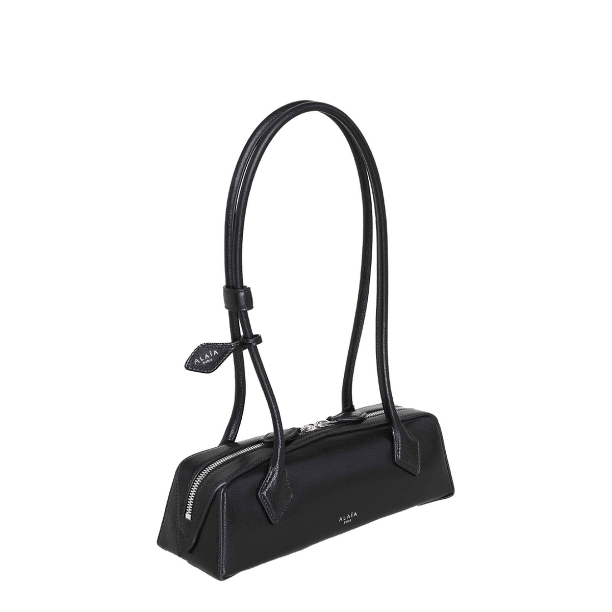 Le Teckel Small Goat Leather Shoulder Bag - Black - Image 3