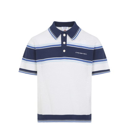 Mesh Stripe Polo - Image 1