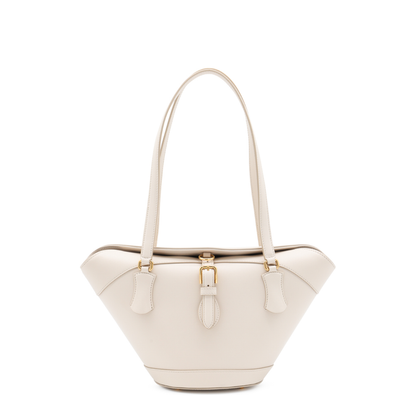 Capri Coffa Calfskin Top-Handle Bag - Avorio - Image 1