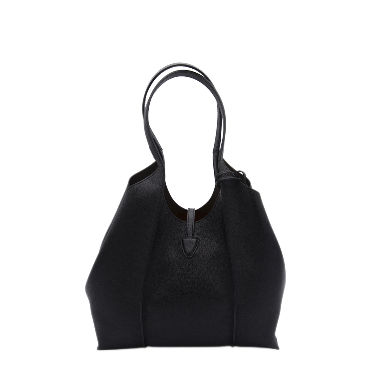 T Timeless Small Calf Leather Shopping Bag - Black - Image 3