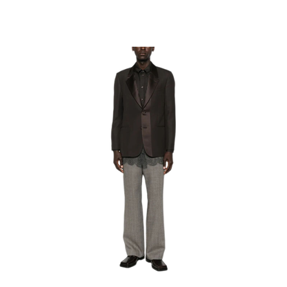 Brown Wool Crêpe Blazer - Image 2