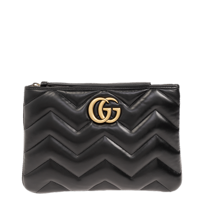 GG Marmont Leather Shoulder Bag - Black - Image 5