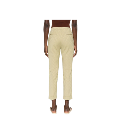Cropped Cotton Jacquard Trousers With Micro Paisley Motif - Image 5