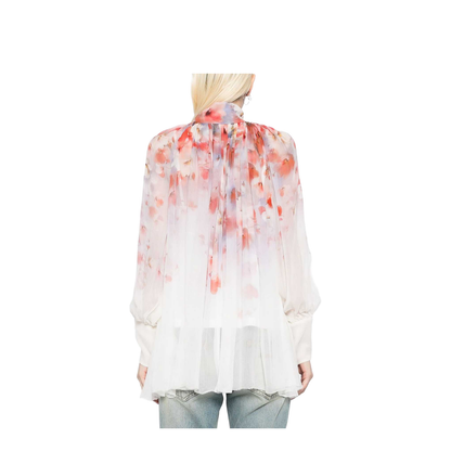 Crush Blouse With Floral Print - Image 4