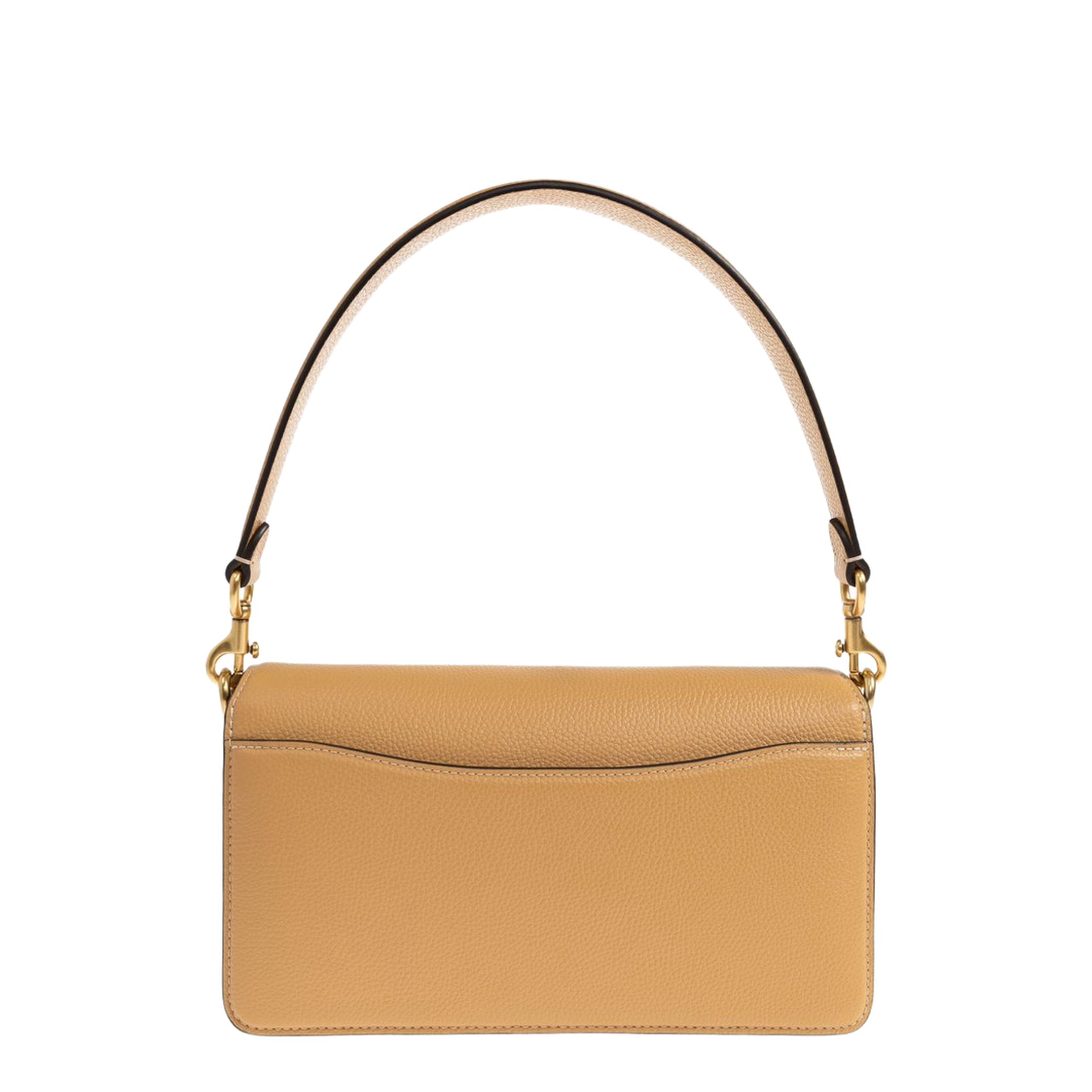 Tabby 26 Polished Pebble Leather Shoulder Bag - Brass/Biscuit - Image 7