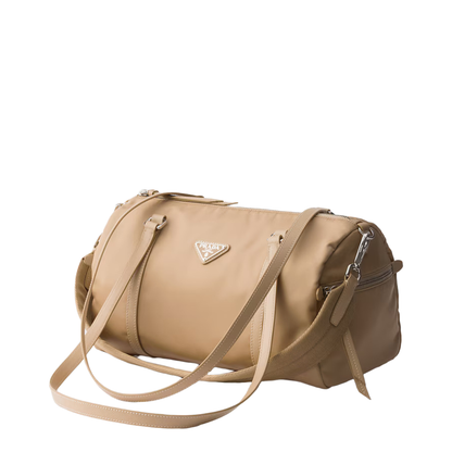 Re-Nylon Large Re-Nylon and Saffiano Leather Duffel Bag - Camel - Image 2