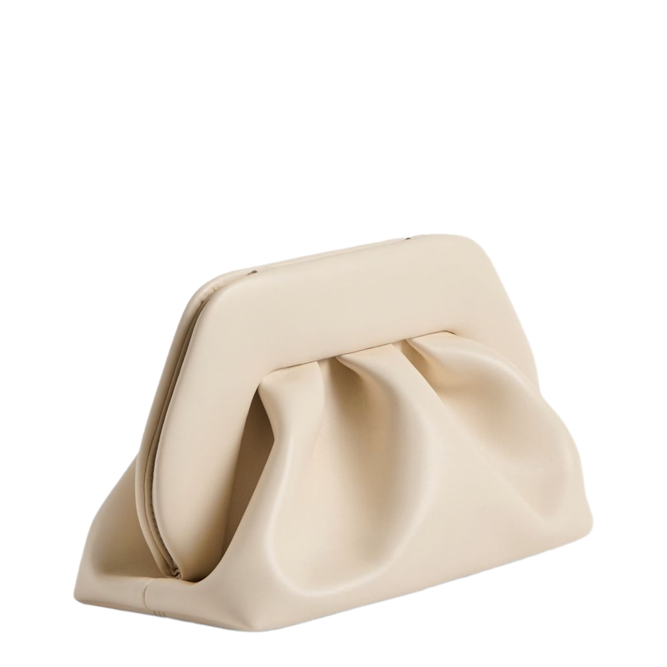 Bios Medium Vegan Leather Clutch - Butter Cream - Image 2