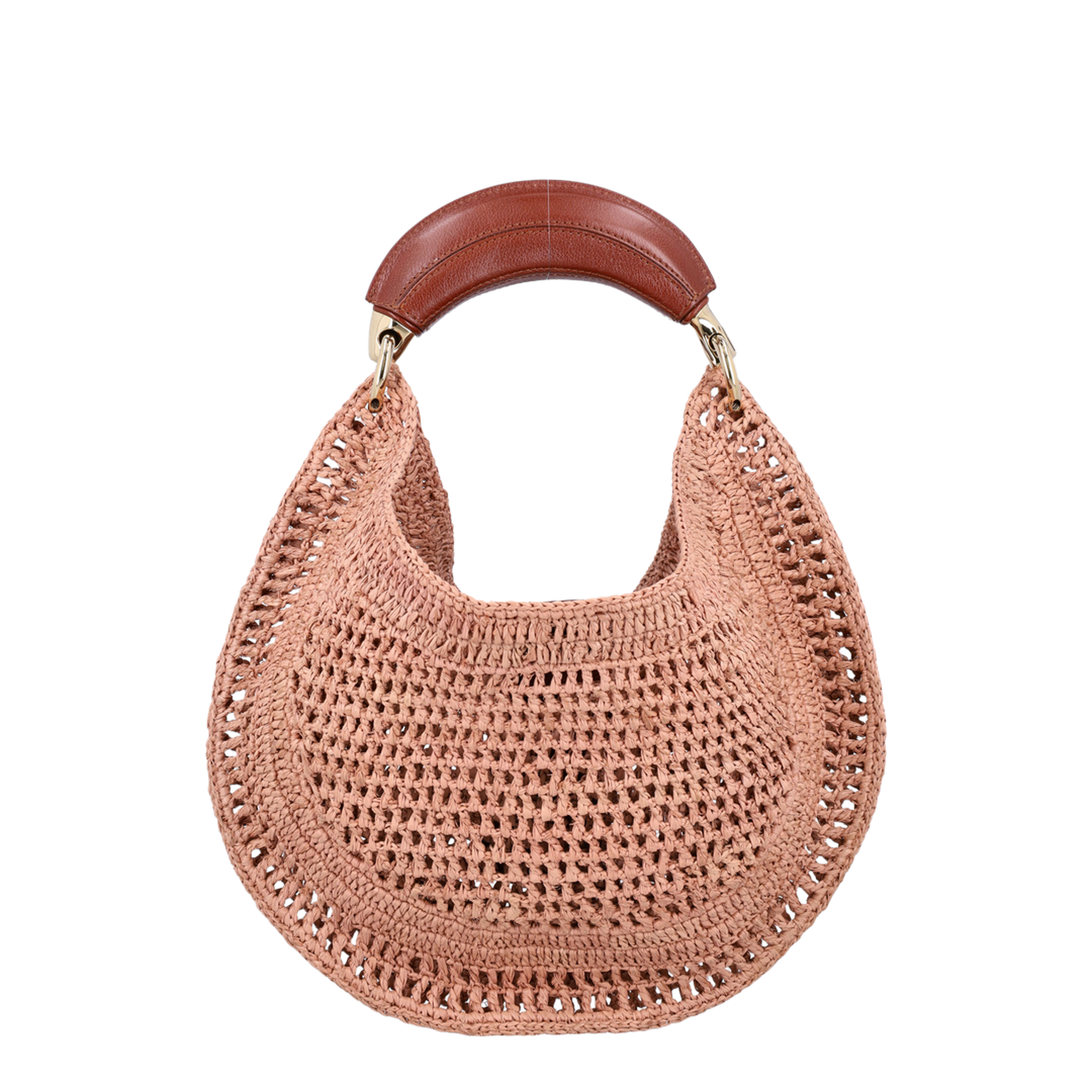 Summer Banana Raffia Hobo Bag - Summery Beige - Image 4