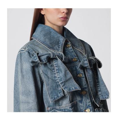 Denim Jacket with Bows - Image 2